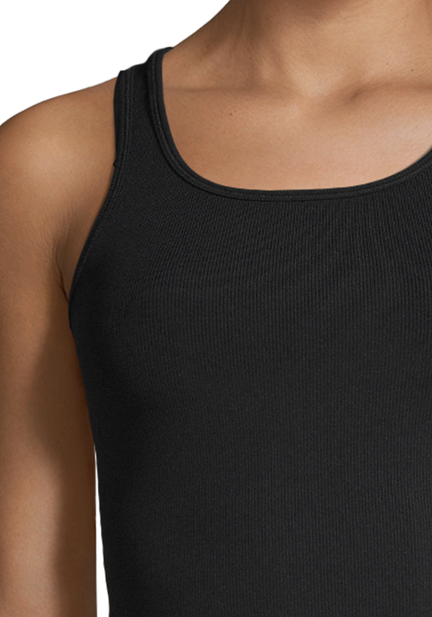 Crop Rib Racerback – Black