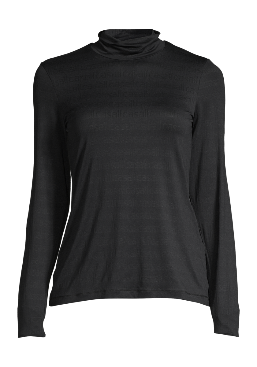 Logo Turtleneck – Black