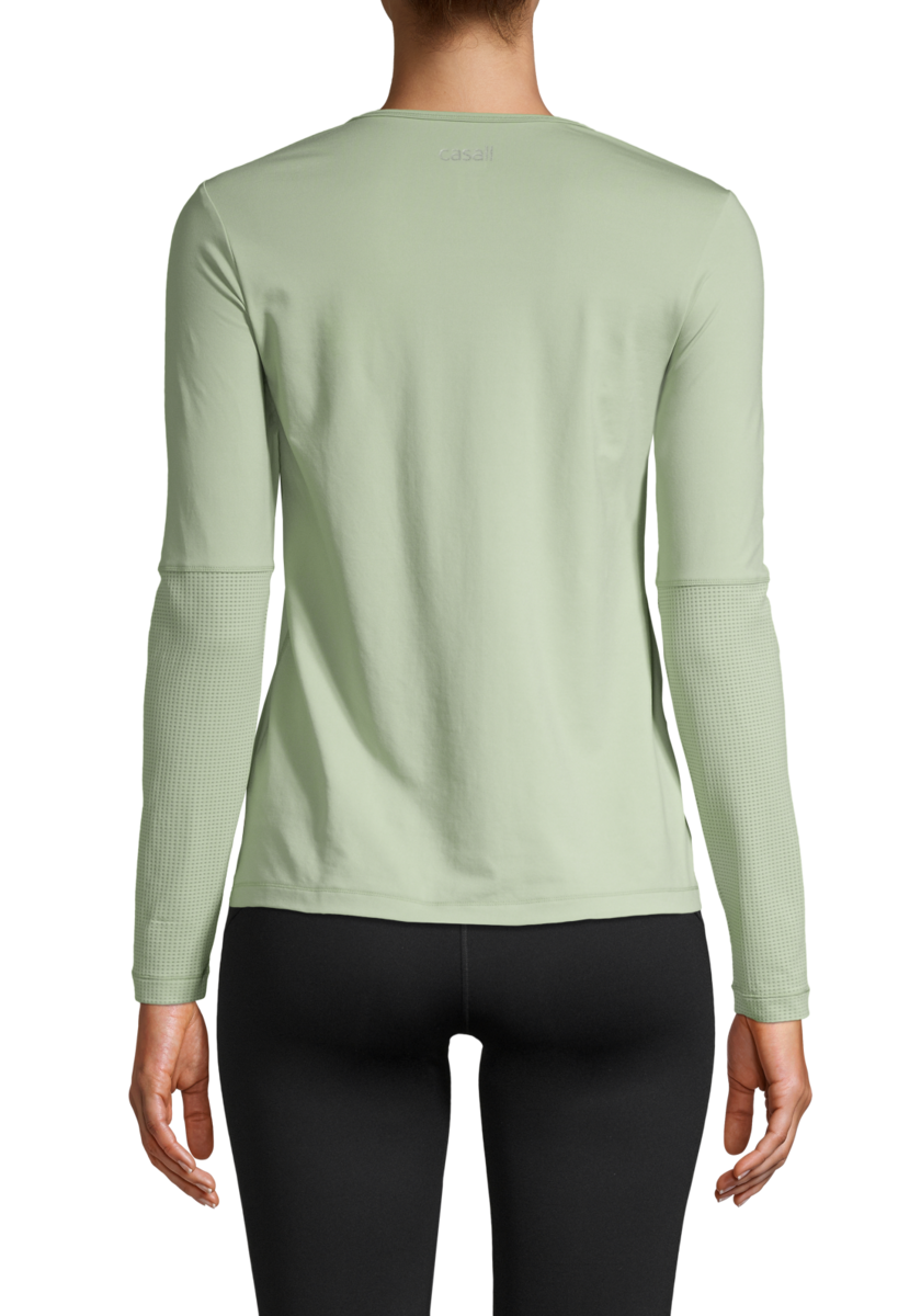 Essential Long Sleeve with Mesh Insert – Calming Green