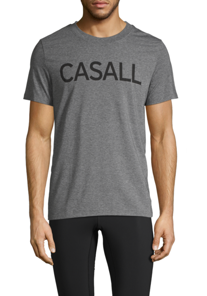 M Logo Tee - Dk grey melange